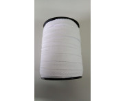 Cadarço 100% Algodão - Espinha de Peixe - BRANCO - 10 mm - 50 metro